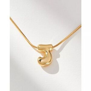 Gold Initial Pendant Necklace S1169